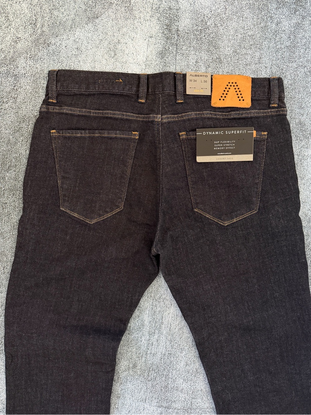 Alberto Dynamic Superfit Slim Jeans in Dark Blue W 34 L 36 NWT